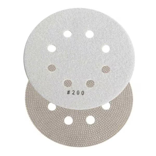6 Inch 200 Grit Thin Electroplated Dry Pad for Orbital Sanders, Specialty Diamond, Mfr#: BRTD6200